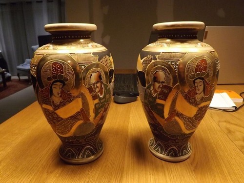 Paire vases satsuma de - vases,