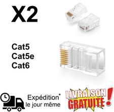 Lot de 2 Connecteurs RJ45 Cat5
