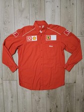 FILA FERRARI VINTAGE SHIRT F1 CLASSIC BUTTON SHIRT RARE MICHAEL SCHUMACHER XL
