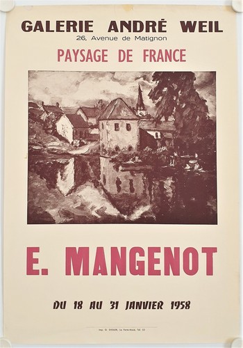 Affiche mangenot 1958 - affiche, e.