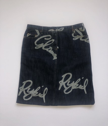 Jupe jeans logo sonia - jeans,