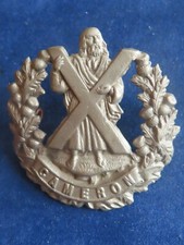 Scotland, glengarry or tam o' shanter  badge CAMERON HIGHLANDERS 1912 - 1961
