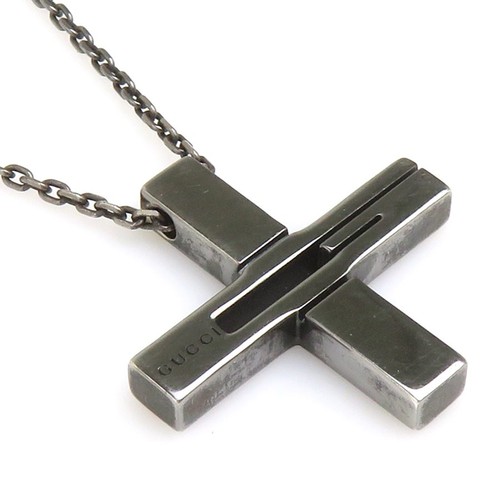 Auth gucci collier gunmetal - collier,