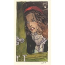 Ex-libris Offset Le Vol du Corbeau signée par Jean-Pierre Gibrat (15x26cm)