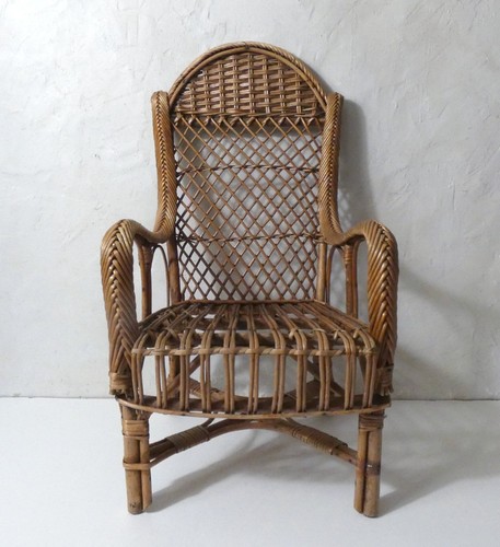 Fauteuil enfant rotin - en,