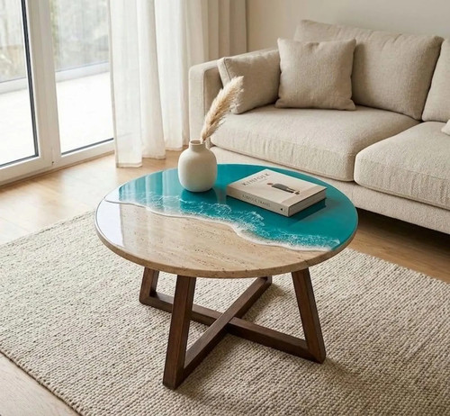 Table basse résine - table,