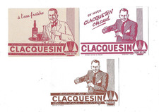 6 petits Buvards publicitaires thème alcool fort Clacquesin homme buvant blotter