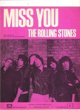 rare partition THE ROLLING STONES : miss you