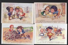 CPA publicitaire: lot de 4 CPA