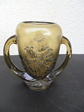 VASE ART DECO EN VERRE TEINTE VERLYS MODELE LES CAMPANULES
