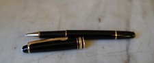 STYLO ROLLER MONTBLANC MEISTERSTÜCK EN RESINE NOIRE - FINITION PL. OR 18 CARATS