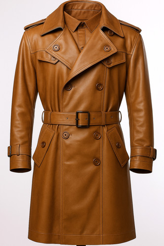 Manteau trench homme marron
