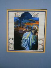 PEINTURE HST GOUACHE SUR PAPIER LA CRUCIFICATION  FRENCH ANTIQUE