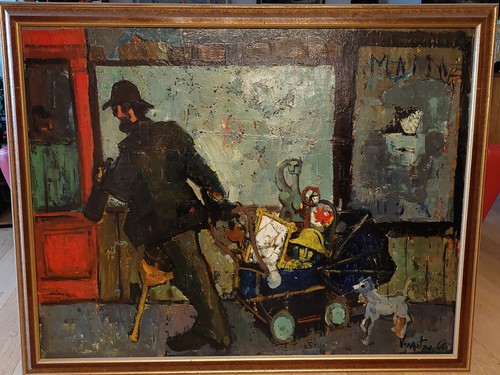 Grand tableau huile panneau - grand,