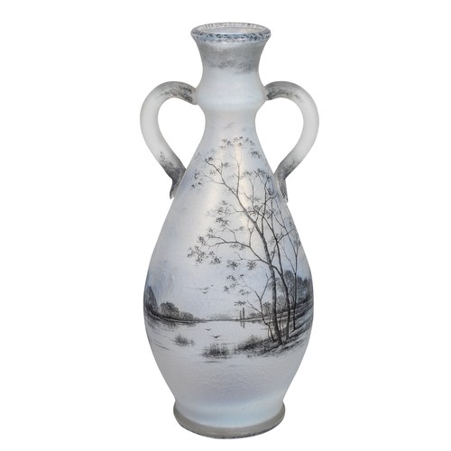 Daum nancy dutch scene vase - nancy, scene"