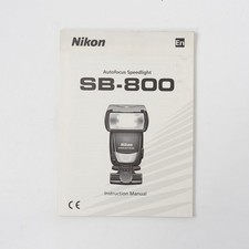 Nikon SB-800 Flash Manual Book ENG. version