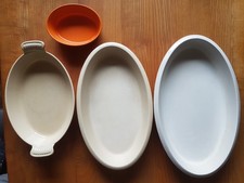 Le Creuset lot de plat fonte émaillée orange cuisine ustensile vintage four 