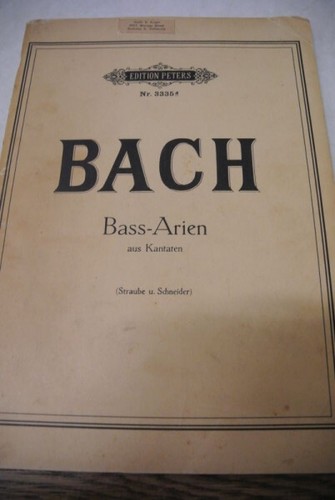 Bass arias from cantatas - bass,