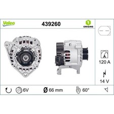 1x Alternateur VALEO 439260 convient pour AUDI SKODA VW AUDI (FAW) VW (SVW)