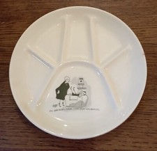 Assiette à compartiments Parlante Jacques Faizant Saint Amand les eaux DN3313/3