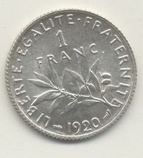1 FRANC 1920 SEMEUSE SUP SPL