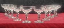 BACCARAT COUPES A CHAMPAGNE CRYSTAL TALL SHERBET GLASSES CRISTAL TAILLE DIAMANT