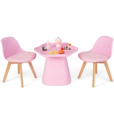 Table enfant et 2 chaises en bois avec dossier ergonomique & coussin table enfa