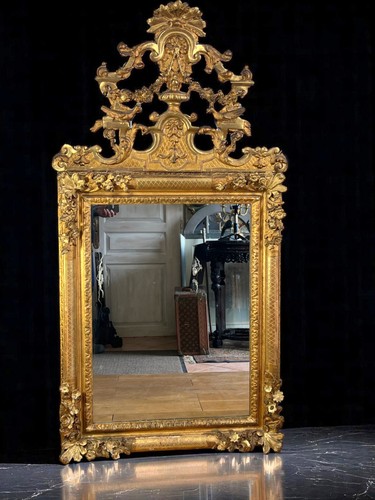 Grand miroir son fronton - grand,