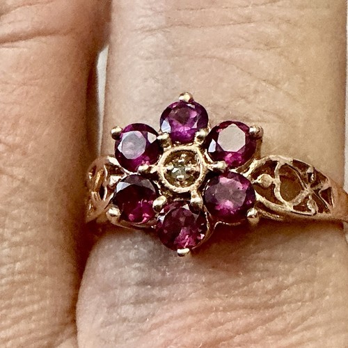 Véritable diamant grenat - diamant,, grenat,