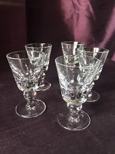 5 anciens verres à liqueur en cristal de St Louis modèle Jersey