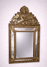 Miroir ancien en cuivre