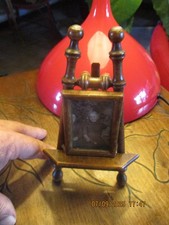 Ancien Porte Photo Cadre Portrait de Famille Trépied tel Tableau en Bois Tourné