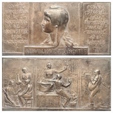 Médaille bronze argenté " Marianne & Agriculture & Commerce & Travail " RASUMNY