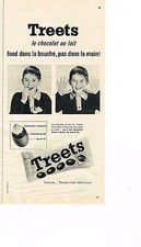 PUBLICITE ADVERTISING 034   1965   TREETS  chocolat au lait bonbons