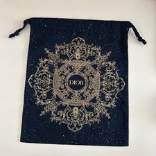 DIOR POCHON TISSU BLEU ET OR