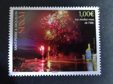 timbre SPM 2023 feux d artifice neuf **