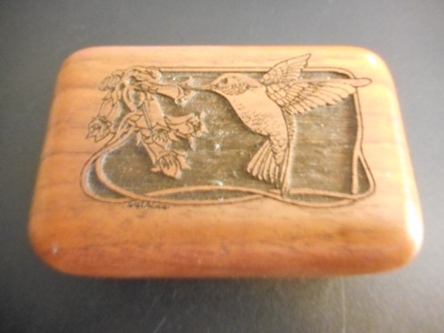 Carved with hummingbird wooden - with,