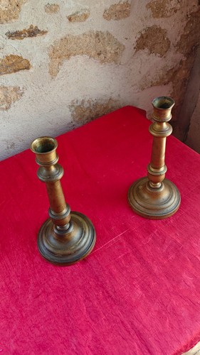 Paire grands bougeoirs - paire,