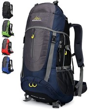 70L Sac à Dos Trekking Camping Voyage Randonnée Grand pour Homme Femme Bleu f...