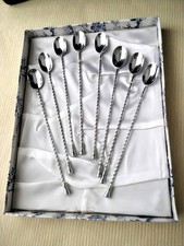 Coffret de 8 cuillères à mazagran ou cuillères à glace en inox