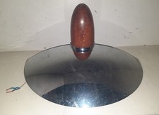 Vintage 80s 1 Ancienne APPLIQUE MURALE inox numérotée déco hall de gare