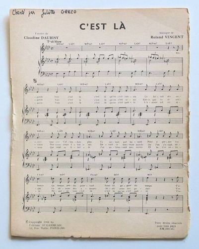 Partition vintage sheet music