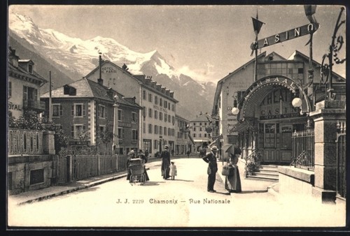 Cpa chamonix rue nationale - cpa,