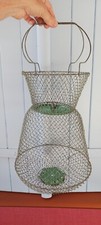 ANCIENNE NASSE A POISSONS PANIER EN FER MADE IN FRANCE ECREVISSE