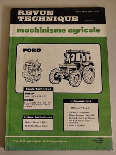 Revue technique tracteur ford - technique,