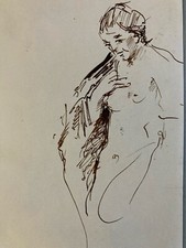 Très Beau Dessin Encre Femme