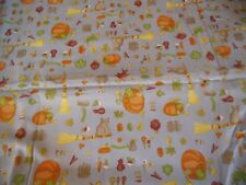 coupon tissu enfant  " Halloween "    68  x 75 cm (  coton assez épais )