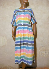 CHIC VINTAGE ROBE 1980 TRUE VTG DRESS 80s MOD GRAPHIC KLEID 80er RETRO ( 40/42 )