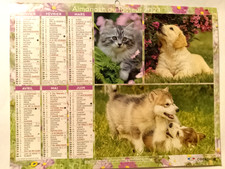 Calendrier des Postes - Almanach PTT  - 36 INDRE - 2024 Chiens Chats