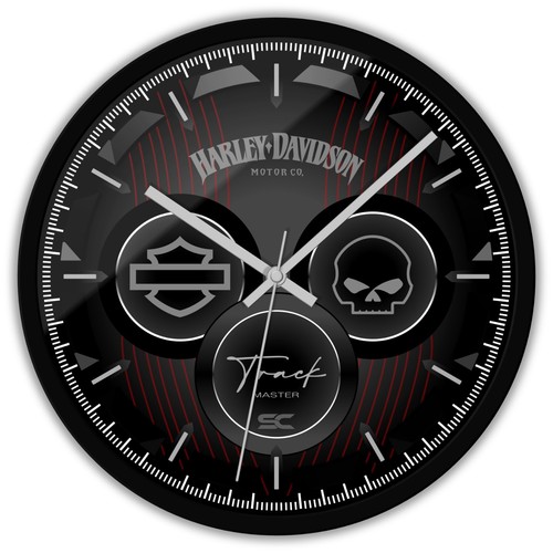 Montre murale moto noir 30cm - moto,